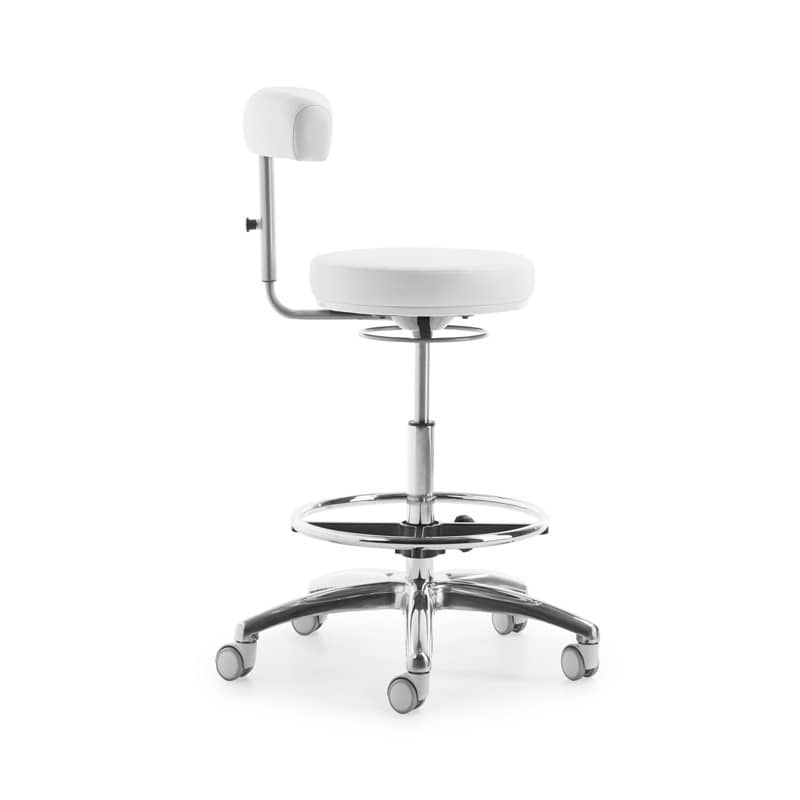 MyQuIZZ Hocker Detail - verstellbare Fußstütze und robuste Basis - Med-Praxisbedarf
