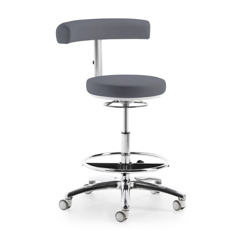 Ergonomischer Funktionshocker MyQuIZZ - schwenkbare Rollen, 5 Sterne Basis - Med-Praxisbedarf