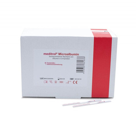 Microalbumin Teststreifen meditrol® - semiquantitativ für Nierenfunktions-Diagnose - Med-Praxisbedarf