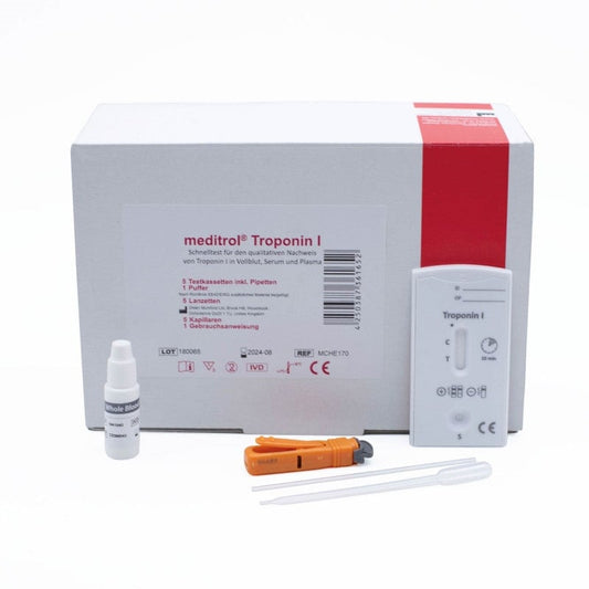 Troponin I Test meditrol® - qualitativer Nachweis kardiales Troponin, Schnelltest - Med-Praxisbedarf