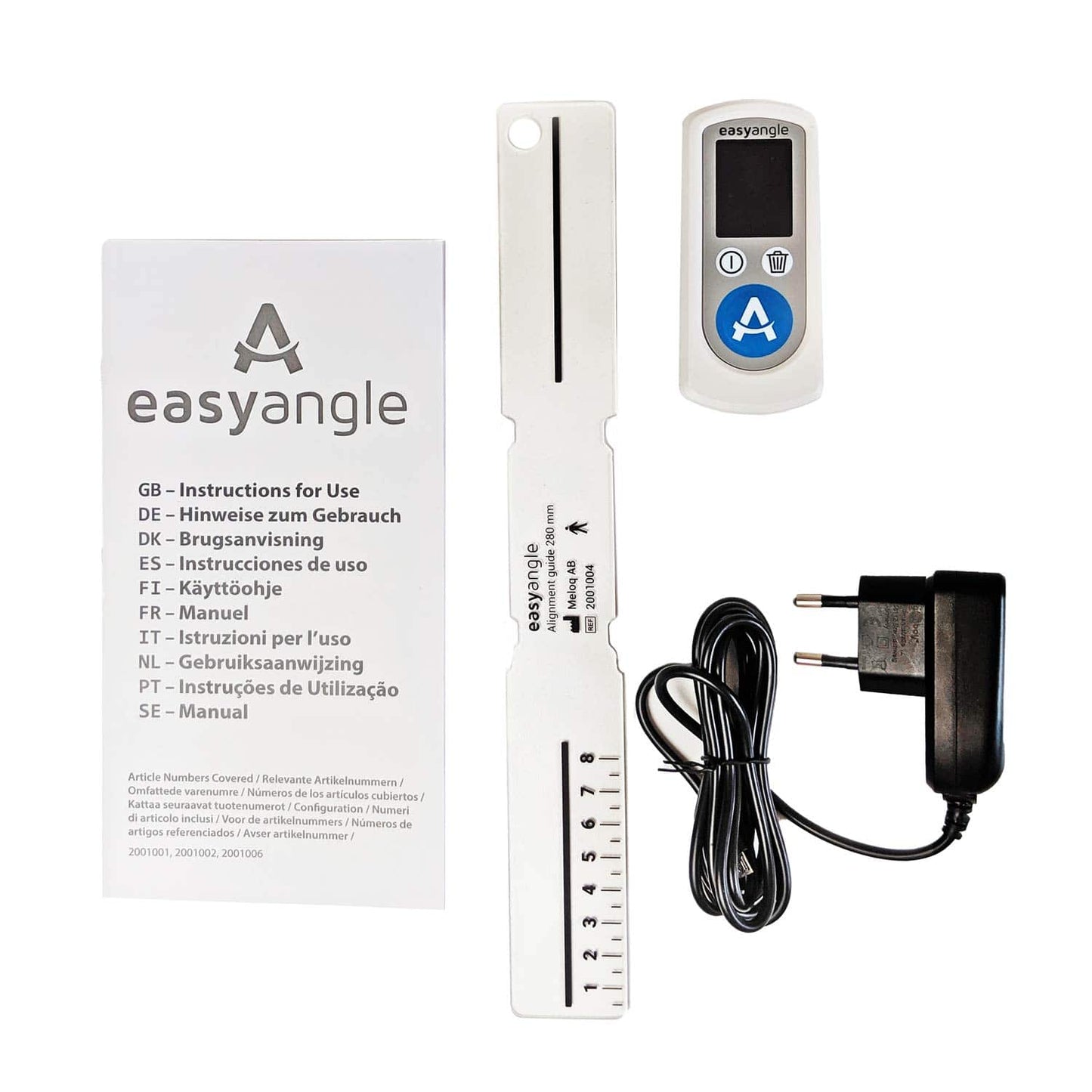 EasyAngle Gerät in der Hand eines Therapeuten - kompaktes Design für mobile Messungen - Med-Praxisbedarf