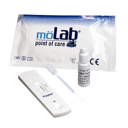 Helicobacter pylori Bluttest Schnelltest - Nachweis von H. pylori Antikörpern, von möLab - Med-Praxisbedarf