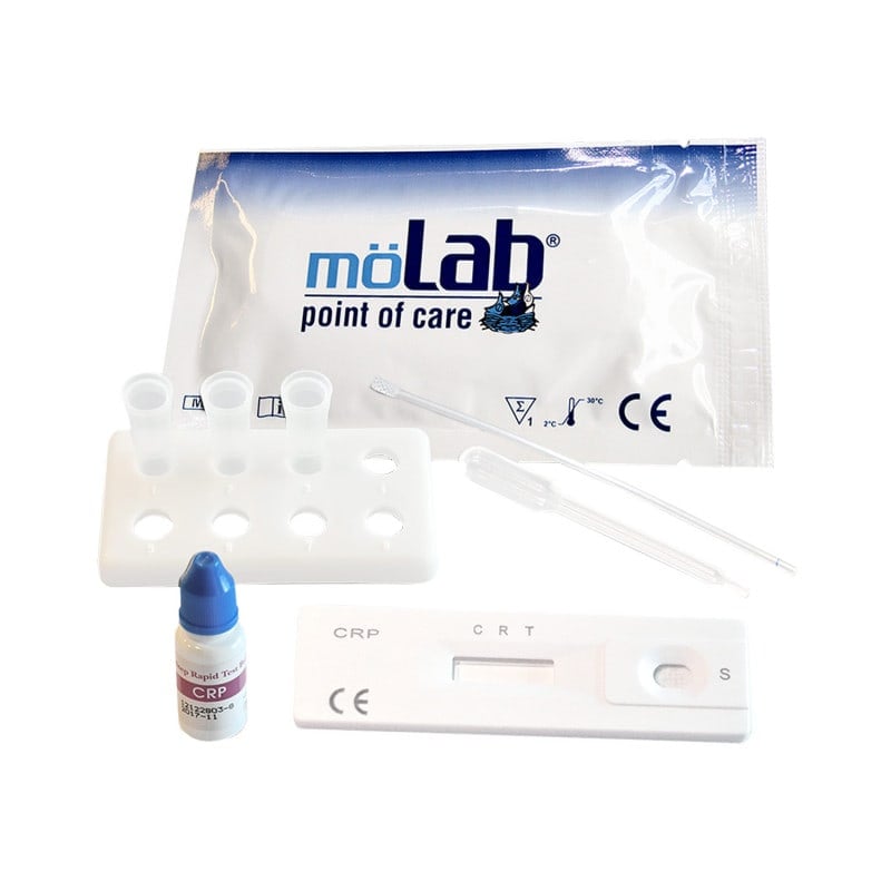 möLab CRP-Schnelltest Einzeltest - semi-quantitativ für Vollblut, Serum, Plasma - Med-Praxisbedarf