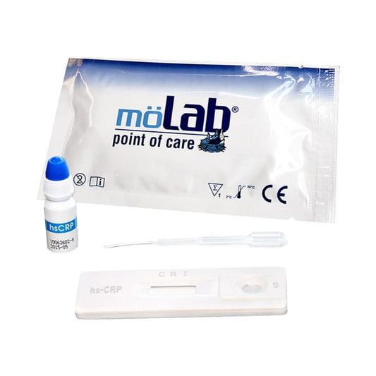 möLab hs-CRP hochsensibler Test - semi-quantitativ, Farbintensität zeigt CRP-Wert - Med-Praxisbedarf