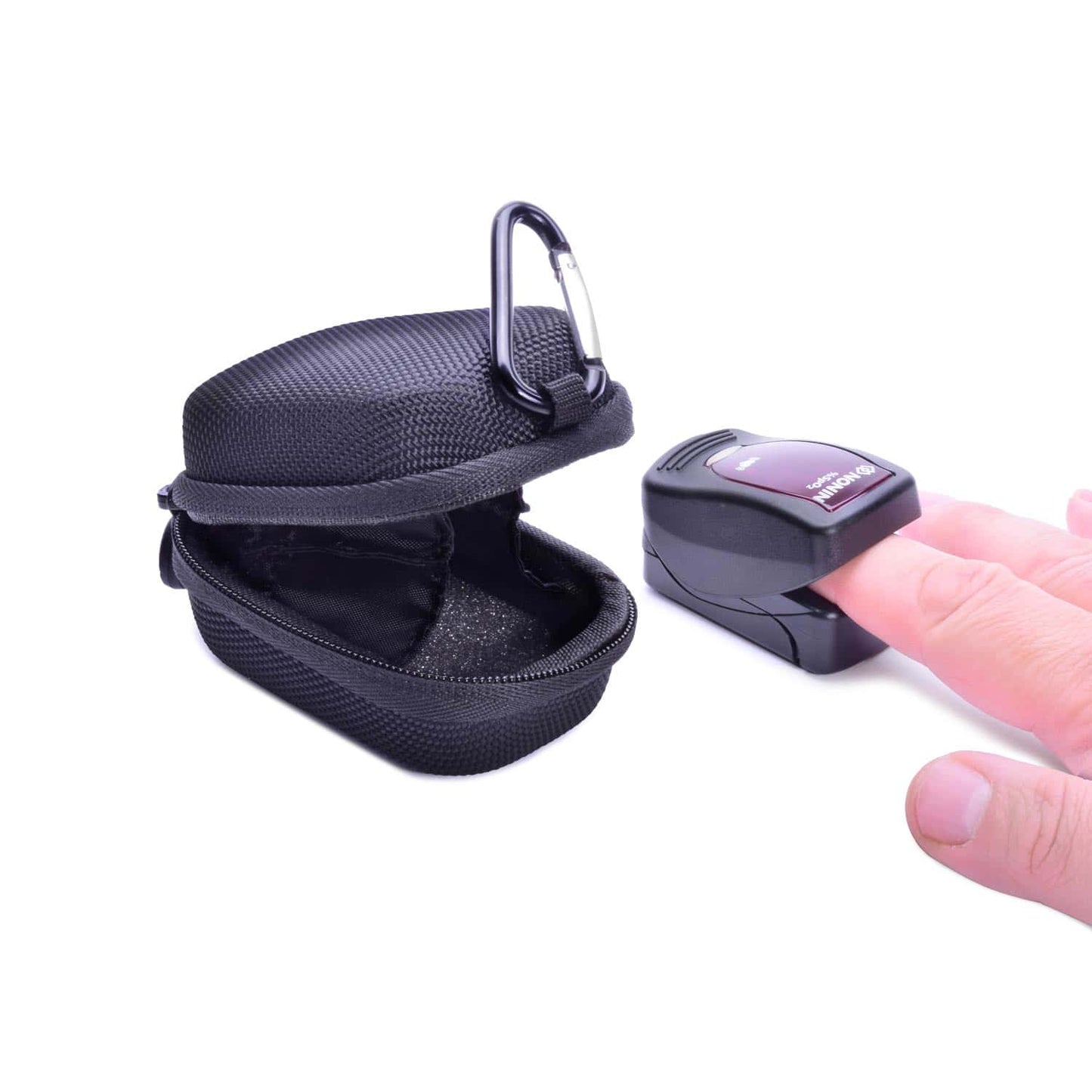 oxypod Pulsoximeter-Tasche von oben - praktisches Case für Praxis und unterwegs - Med-Praxisbedarf