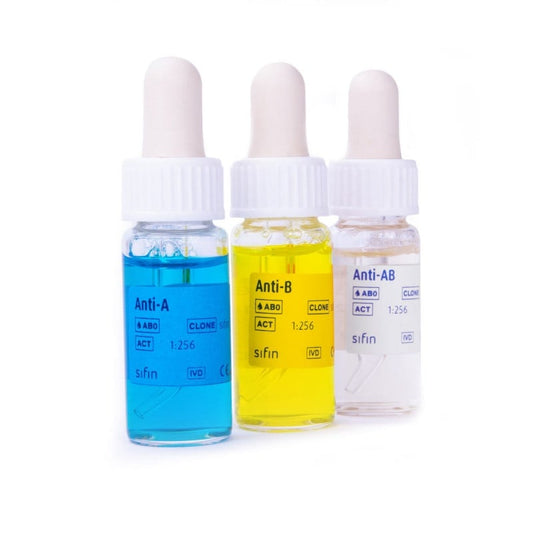 Testreagenzien Antigenbestimmung AB0-System - schnelle Blutgruppenbestimmung für Arztpraxis und Klinik - Med-Praxisbedarf