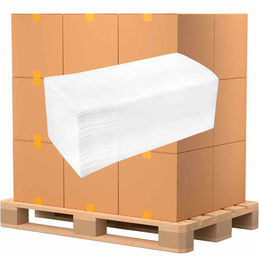Papierhandtücher weiß 24x21 cm - Einlagig für Arztpraxen und Kliniken - Med-Praxisbedarf