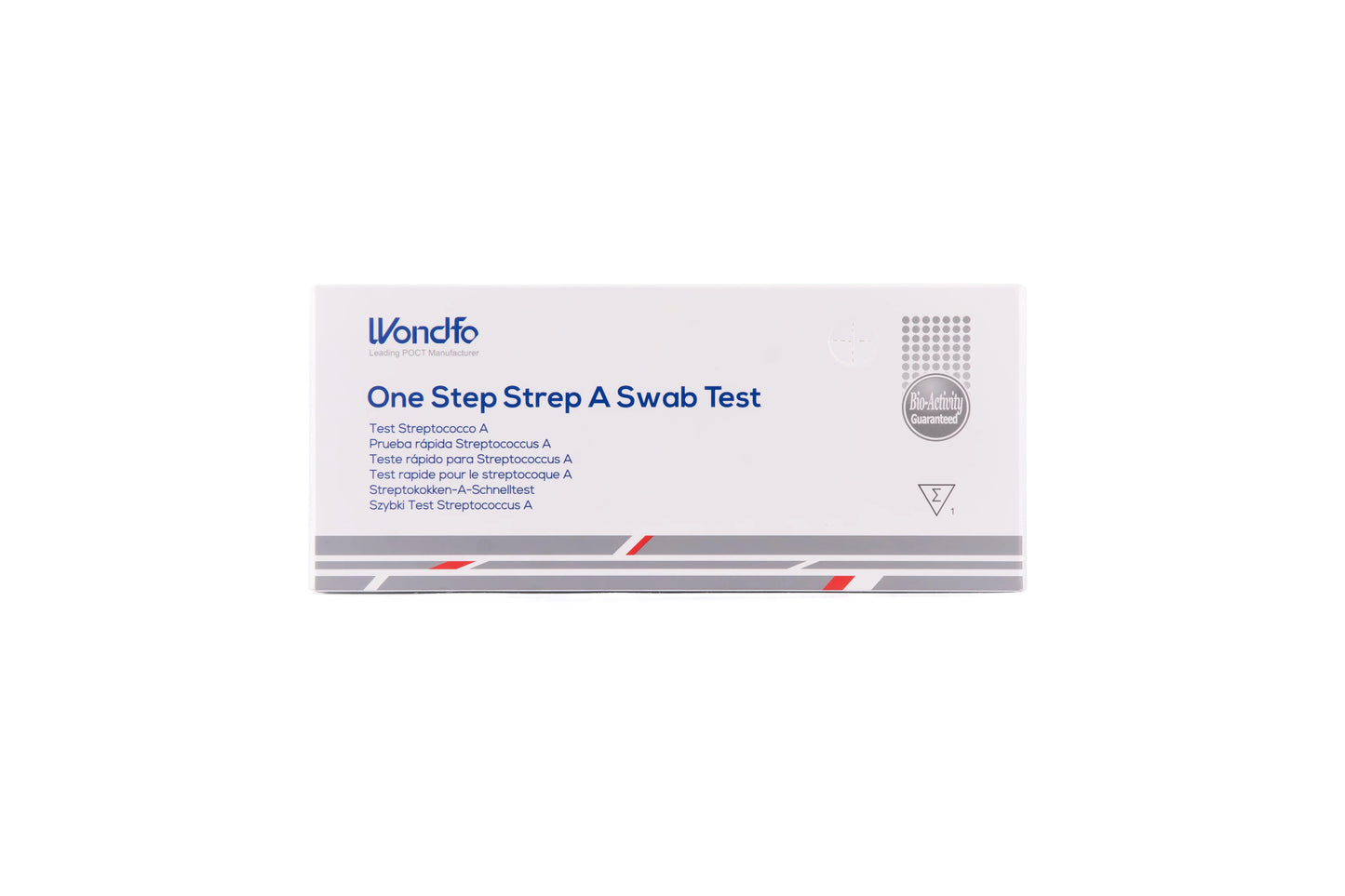 Wondfo Strep A Schnelltest Scharlach - Komplettes Testkit mit Abstrichstab und Kassette - Med-Praxisbedarf